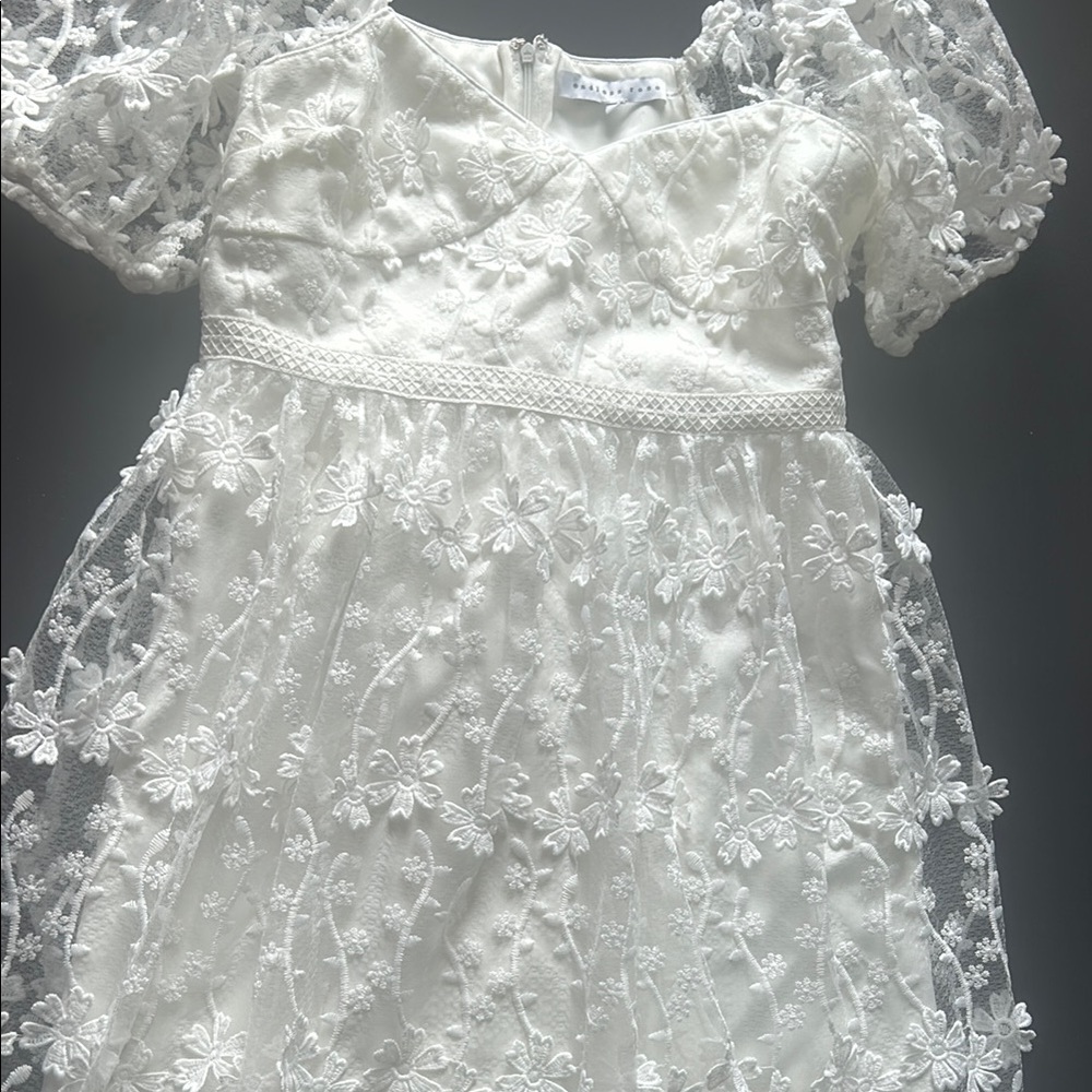 White Floral Lace Dress